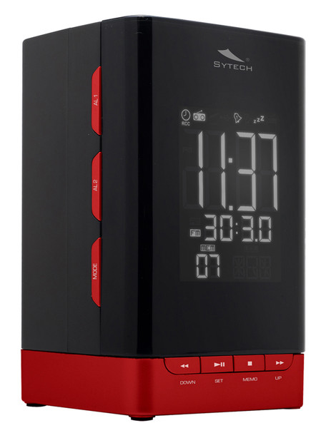 Sytech SY-1029R Часы Цифровой Черный, Красный радиоприемник