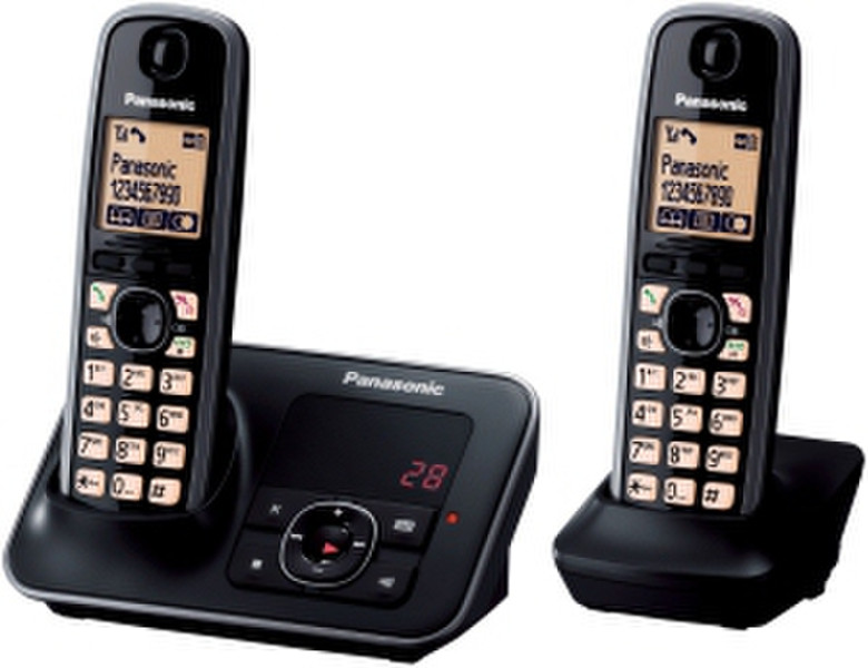 Panasonic KX-TG6622 DECT Идентификация абонента (Caller ID) Черный