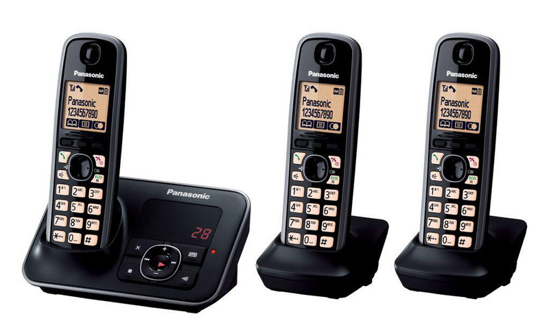 Panasonic KX-TG6623 DECT Caller ID Black