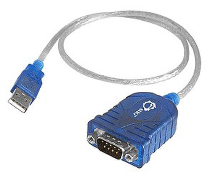 Siig JU-CS0111-S1 USB A RS-232 Синий кабельный разъем/переходник