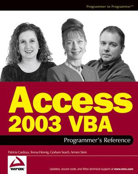 Wiley Access 2003 VBA Programmer's Reference 984pages software manual