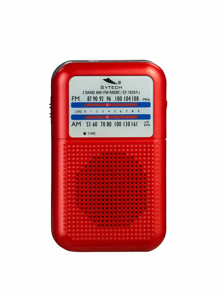 Sytech SY1635RJ Портативный Аналоговый Красный радиоприемник