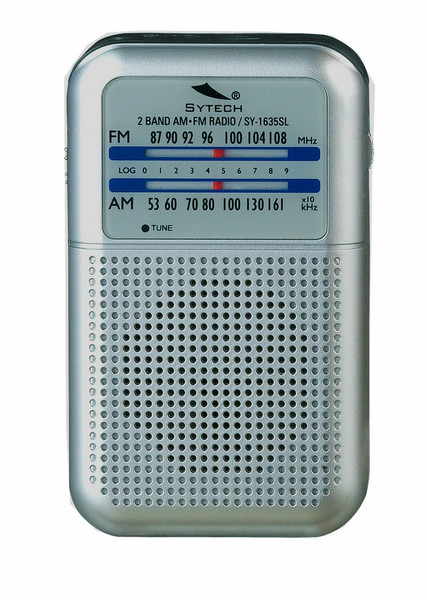 Sytech SY1635SL Tragbar Analog Silber Radio