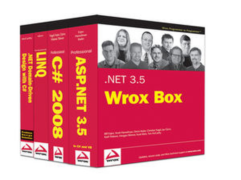 Wiley .NET 3.5 Wrox Box: Professional ASP.NET 3.5, Professional C# 2008, Professional LINQ, .NET Domain-Driven Design with C# 3600pages software manual