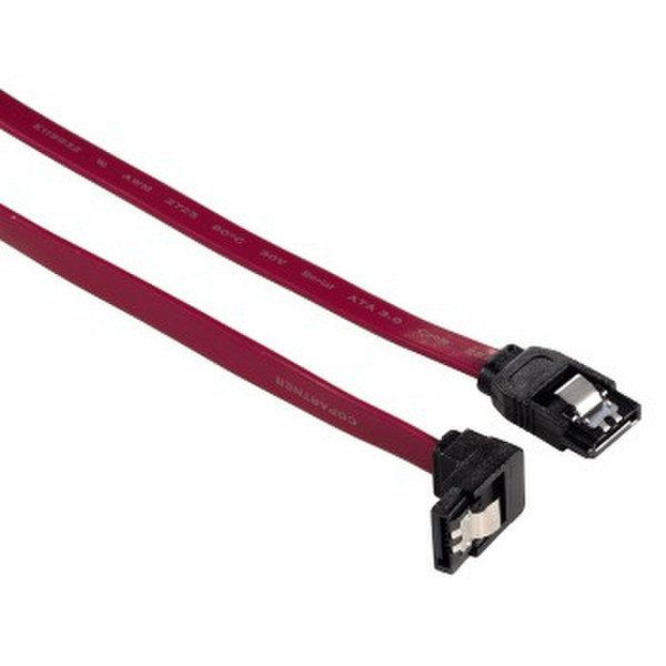 Hama 75054576﻿ 0.6м SATA III SATA III Красный кабель SATA