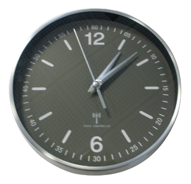 TFA 60.3503 Aluminium,Black wall clock