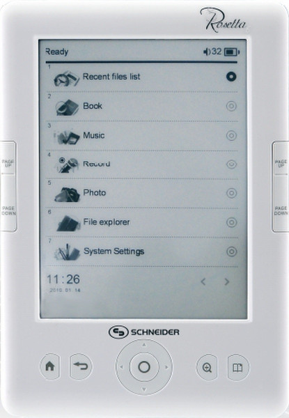 Schneider Rosetta6 6" 2GB White e-book reader