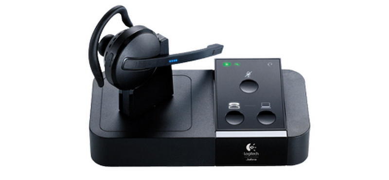 Logitech BH970 DECT Monophon Ohrbügel, Kopfband, Nackenband Schwarz Headset