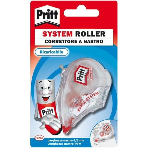 Pritt System Roller 4.2mm x 14m 14м Красный, Белый 1шт корректирующая лента