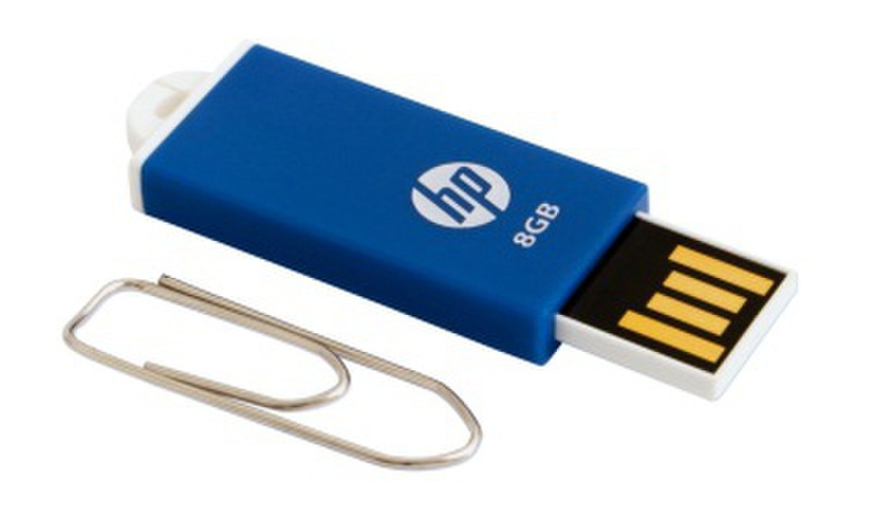 HP V195b 8GB 8ГБ USB 2.0 Type-A Синий USB флеш накопитель
