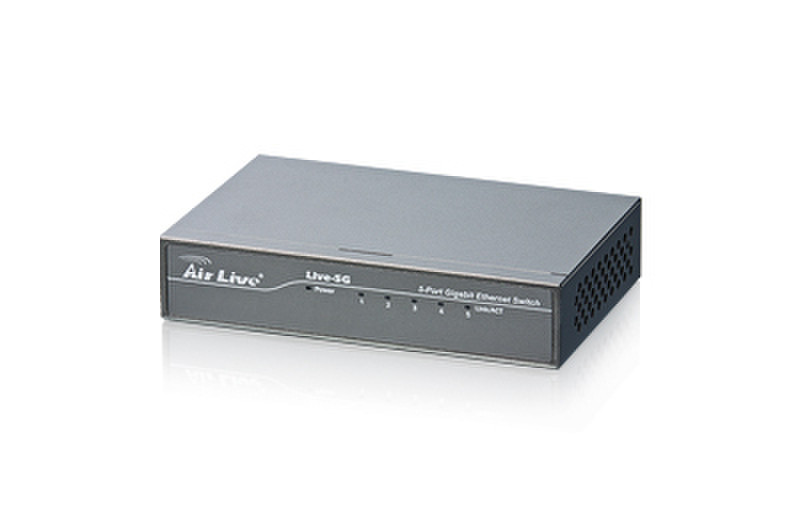 AirLive LIVE-5G Unmanaged Black network switch
