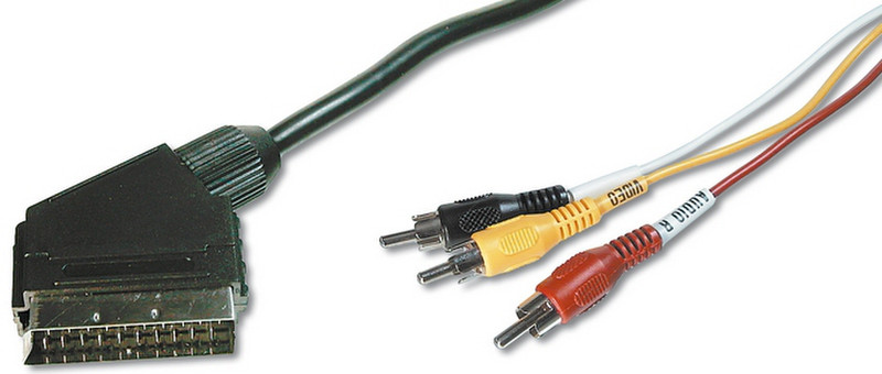 ASSMANN Electronic AK 392 1.5m SCART (21-pin) 3x RCA Multicolour video cable adapter