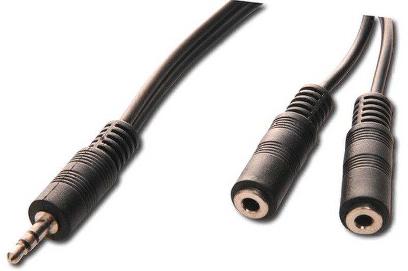 Digitus AK-102030 0.2m 3.5mm Schwarz Audio-Kabel