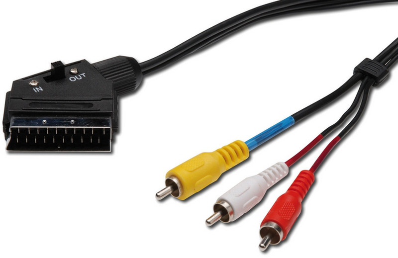 ASSMANN Electronic AK-107037 1.5м SCART (21-pin) 3 x RCA Разноцветный адаптер для видео кабеля