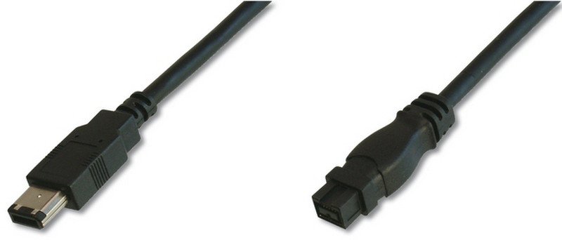 ASSMANN Electronic AK-1394B-184 1.8m 9-p 4-p Black firewire cable
