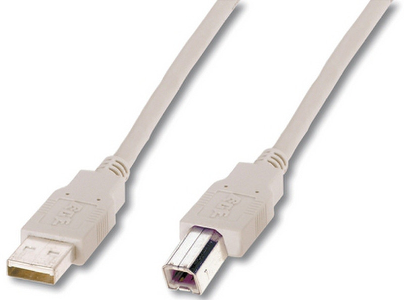 ASSMANN Electronic AK-300104-050-E 5m USB A USB B Beige USB Kabel