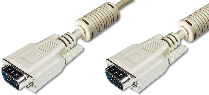 ASSMANN Electronic AK-310103-100-E 10м VGA (D-Sub) VGA (D-Sub) Бежевый VGA кабель
