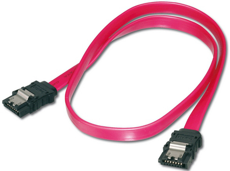 ASSMANN Electronic AK-SATA-030-L 0.3м SATA SATA Красный кабель SATA