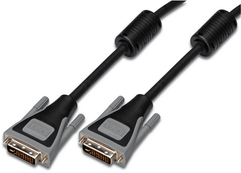 Digitus DB-229803 5m DVI-D DVI-D Black,Grey DVI cable