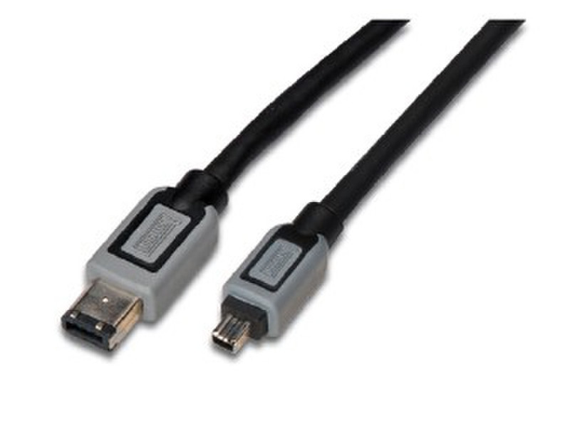 Digitus DK-115007 3m 4-p 6-p Black firewire cable