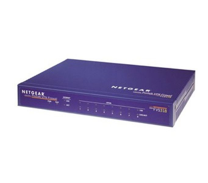 Netgear ProSafe FVS318NA Eingebauter Ethernet-Anschluss Blau Kabelrouter