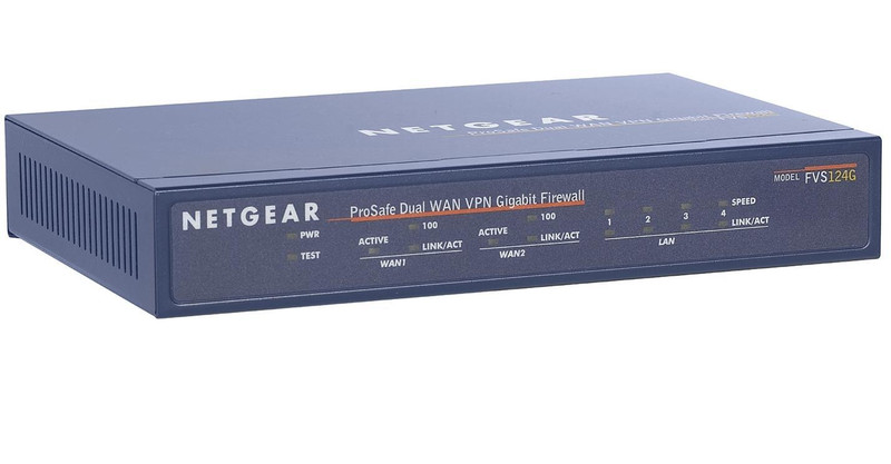 Netgear ProSafe™ Gigabit VPN Firewall 25 with 4 Gigabit LAN and Dual WAN Port Switch wired router