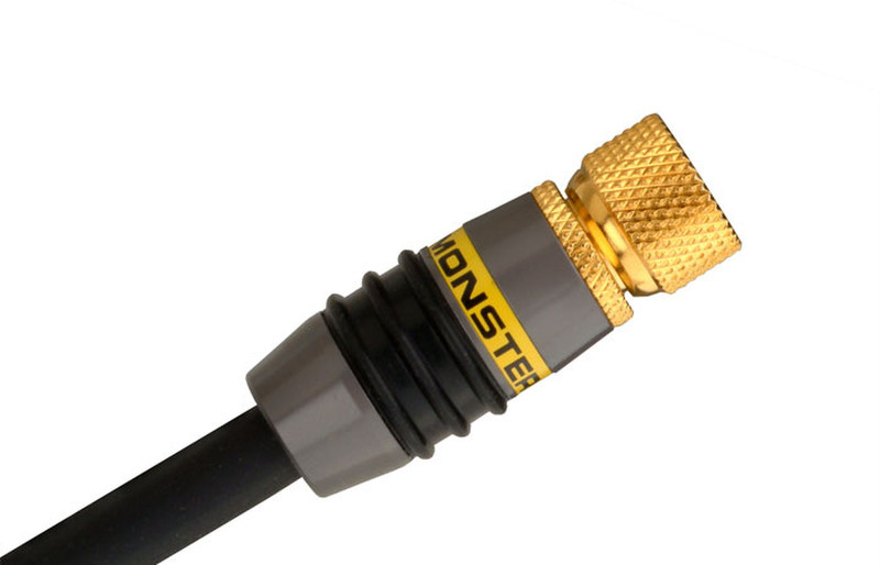 Monster Cable Video® 2 High Resolution Video Cable with F-pin Connectors 1m 1m Schwarz Koaxialkabel