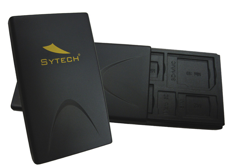Sytech SY-195 USB 2.0 Черный устройство для чтения карт флэш-памяти