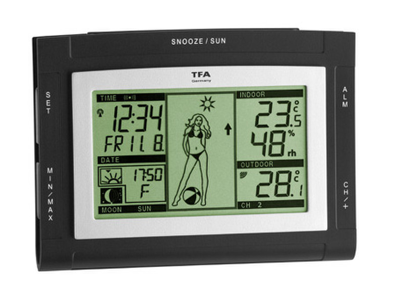 TFA 35.1064.01.51.IT Schwarz Wetterstation