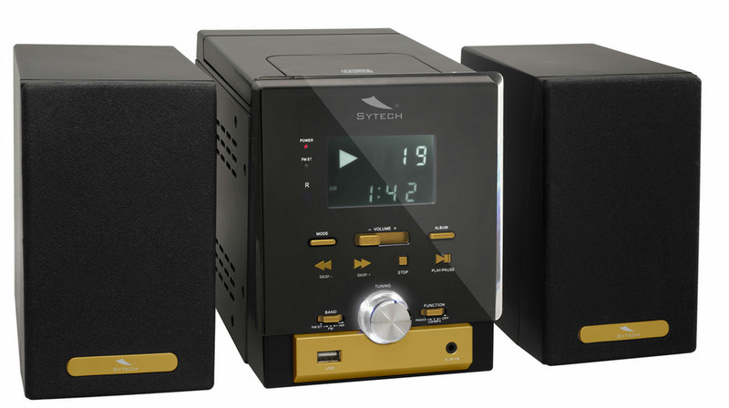 Sytech SY-8040G Micro-Set Schwarz, Gelb Home-Stereoanlage