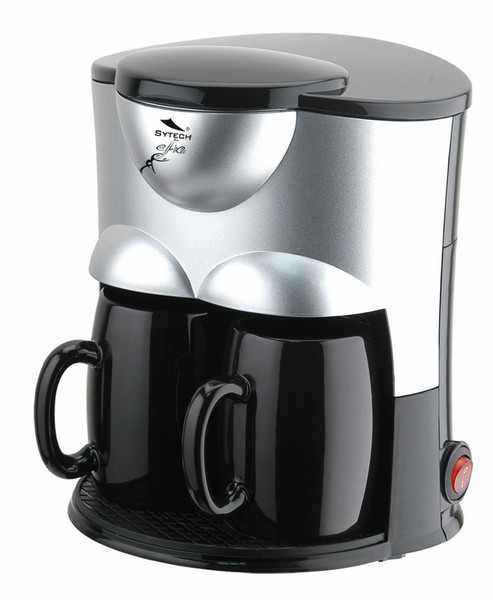 Sytech SY-DC02 Drip coffee maker 0.3L 2cups Black,Silver coffee maker