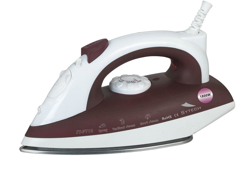 Sytech SY-PV10 Dry & Steam iron Stainless Steel soleplate 1800Вт Вишневый, Белый утюг