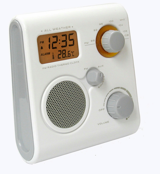 Sytech SY-1631 Uhr Analog Weiß Radio