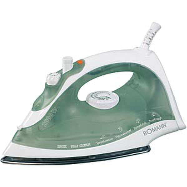 Bomann DB 765 CB Dry & Steam iron Stainless Steel soleplate 2000W Green,White