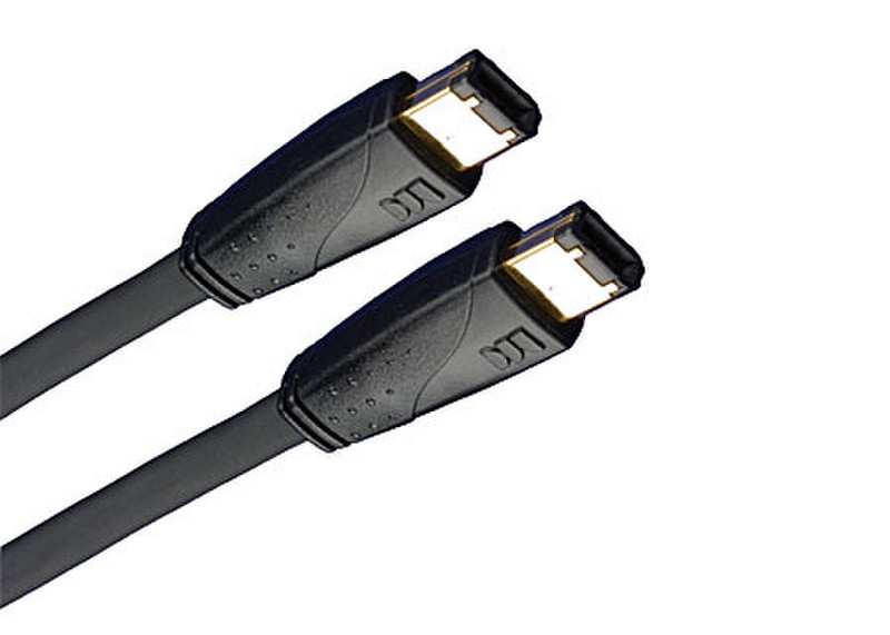 Monster Cable FireLink® Ultra-High Speed IEEE 1394 Multimedia Connection 4 pin-to-6 pin 6ft. 1.8м Серый сетевой кабель