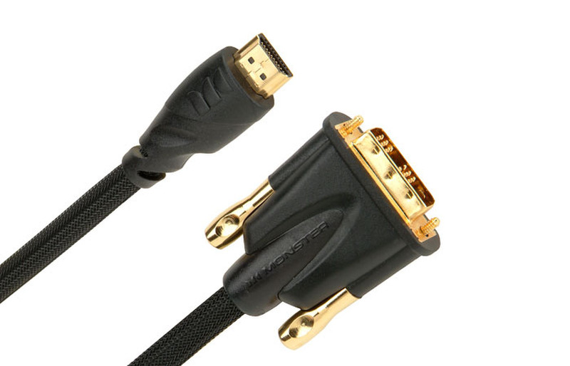 Monster Cable 400 for HDMI® to DVI High Definition Digital Video Cable 15m No Frills 15m Schwarz