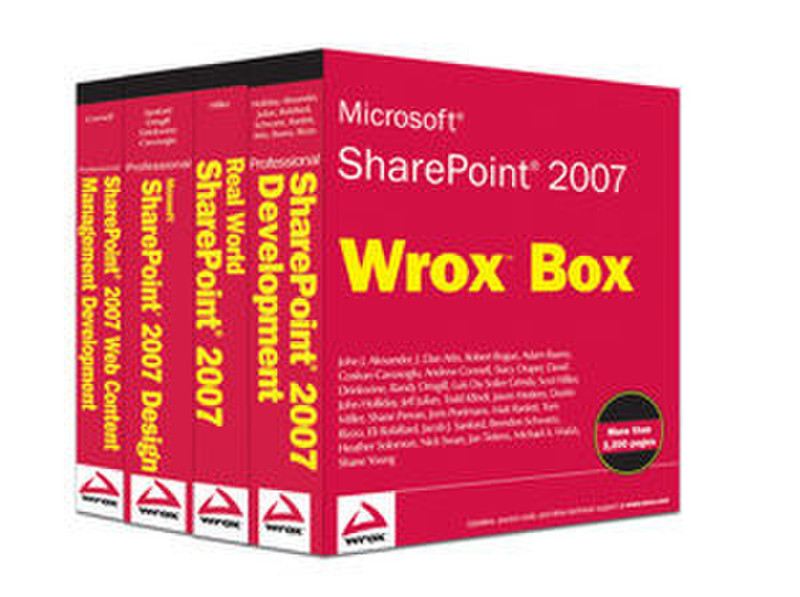 Wiley Microsoft SharePoint 2007 Wrox Box 2500страниц руководство пользователя для ПО