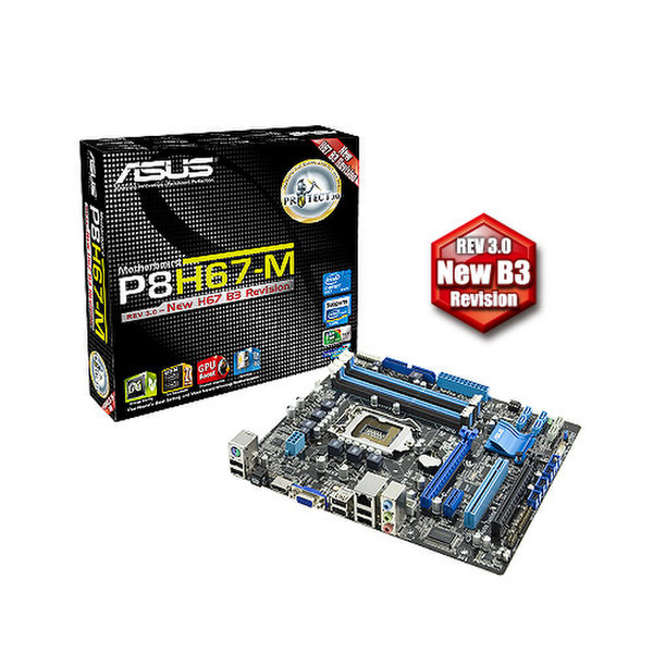 ASUS P8H67-M Intel H67 Socket H2 (LGA 1155) Микро ATX материнская плата
