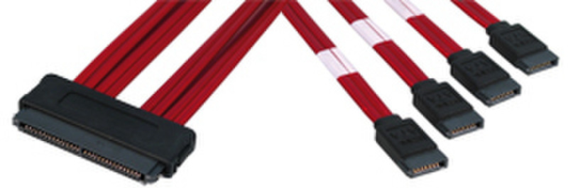 Lindy Internal Multilane Cable 1m Red SATA cable