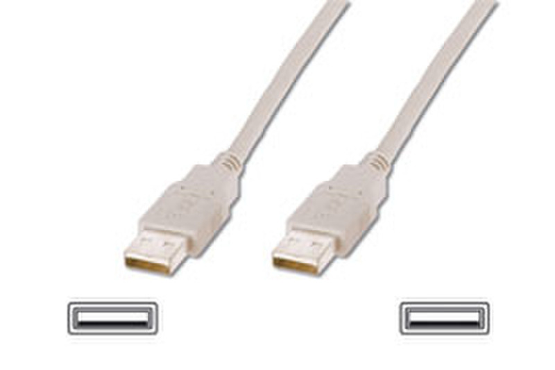 Cable Company USB connection cable 2m USB A USB A Beige USB cable