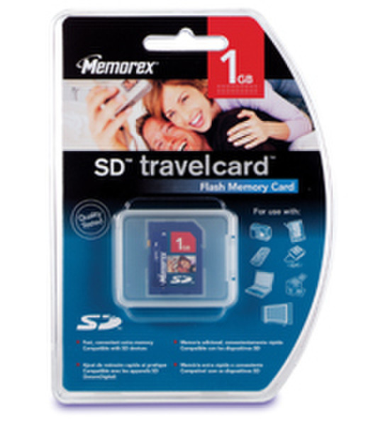 Memorex Secure Digital TravelCard 1GB SD memory card