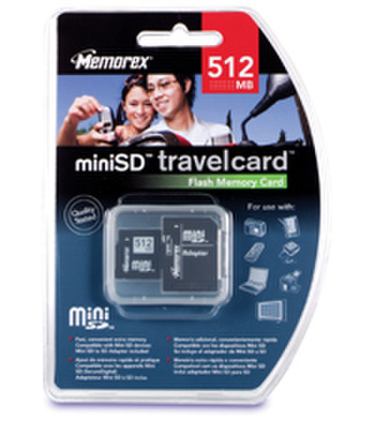 Memorex Mini Secure Digital TravelCard 0.5GB MiniSD memory card