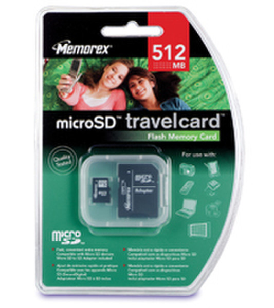 Memorex Micro SD TravelCard 0.5GB MicroSD memory card