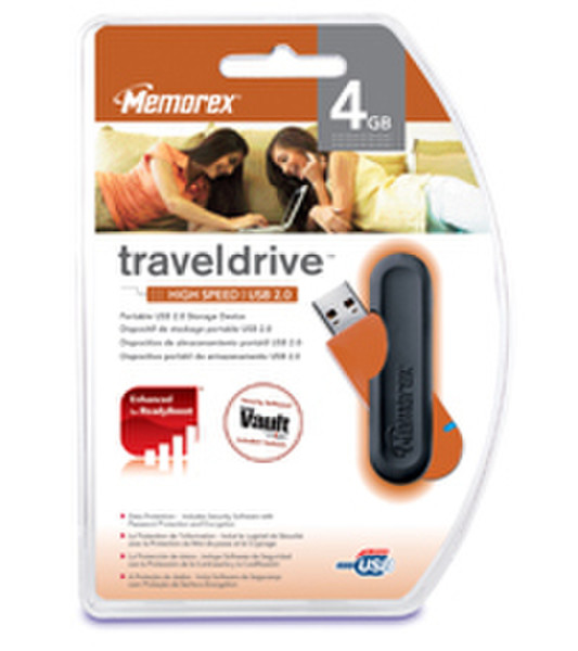 Memorex TravelDrive™ 2007 Model 4ГБ USB 2.0 USB флеш накопитель
