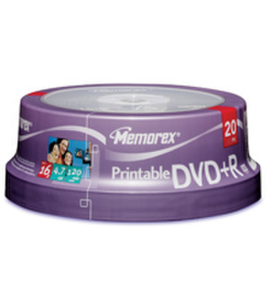 Memorex DVD+R 4.7GB Printable 4.7GB DVD+R 20pc(s)