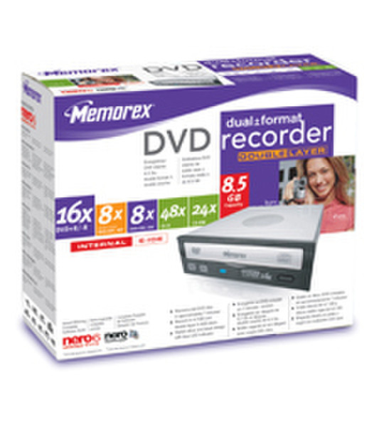 Memorex DVD Double-Layer Recorder Weiß Optisches Laufwerk