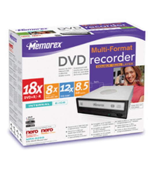 Memorex 18x Multi Format DVD Recorder Weiß Optisches Laufwerk