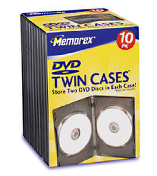 Memorex DVD Twin Storage Cases Black