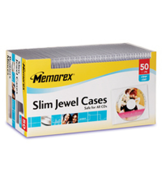 Memorex Slim CD Jewel Cases Transparent