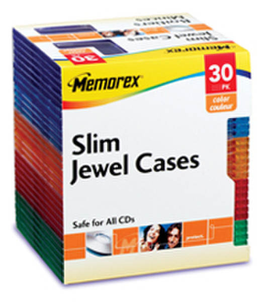 Memorex Slim CD Jewel Cases Mehrfarben